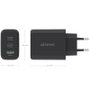 Aisens Cargador de Pared GaN 67W con 2xUSB-C y 1xUSB-A, Negro